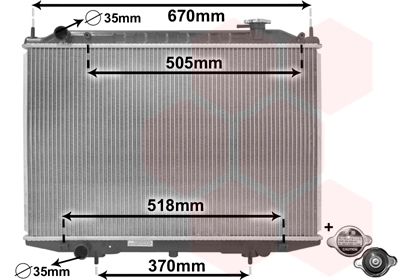 VAN WEZEL Radiaator,mootorijahutus 13002302